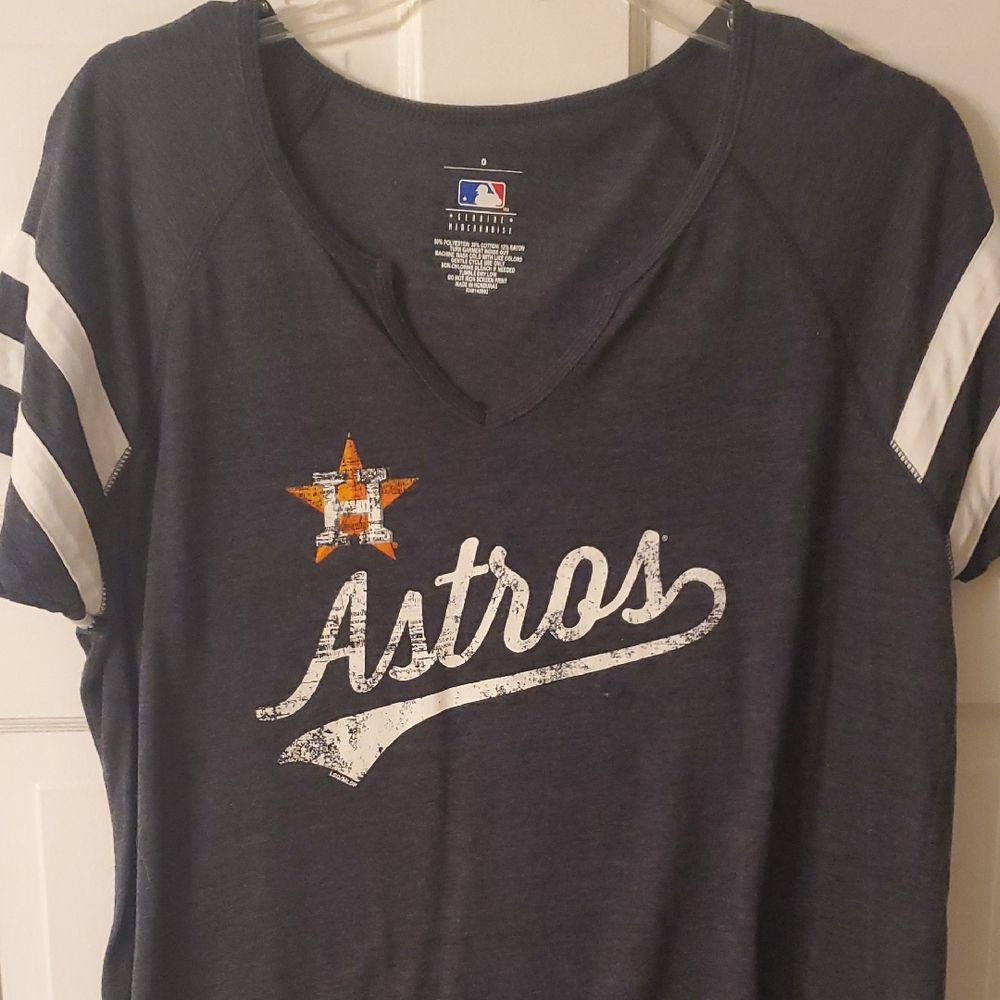 Astros Women's Short Sleeve Tee - Navy